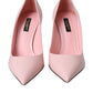 Dolce & Gabbana Light Pink Patent Leather Pumps Heels Shoes