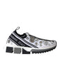 Dolce & Gabbana White Sorrento Crystals Sneakers Shoes