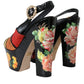 Dolce & Gabbana Multicolor Floral Crystal Platform Sandals Shoes