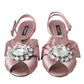 Dolce & Gabbana Pink Keira Crystal Heels Sandals Shoes