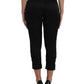 Ermanno Scervino Black High Waist Capri Cropped Pants