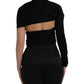 Dolce & Gabbana Black Cutout Asymmetric Top