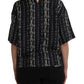 Dolce & Gabbana Black Key Castle Print Silk Blouse