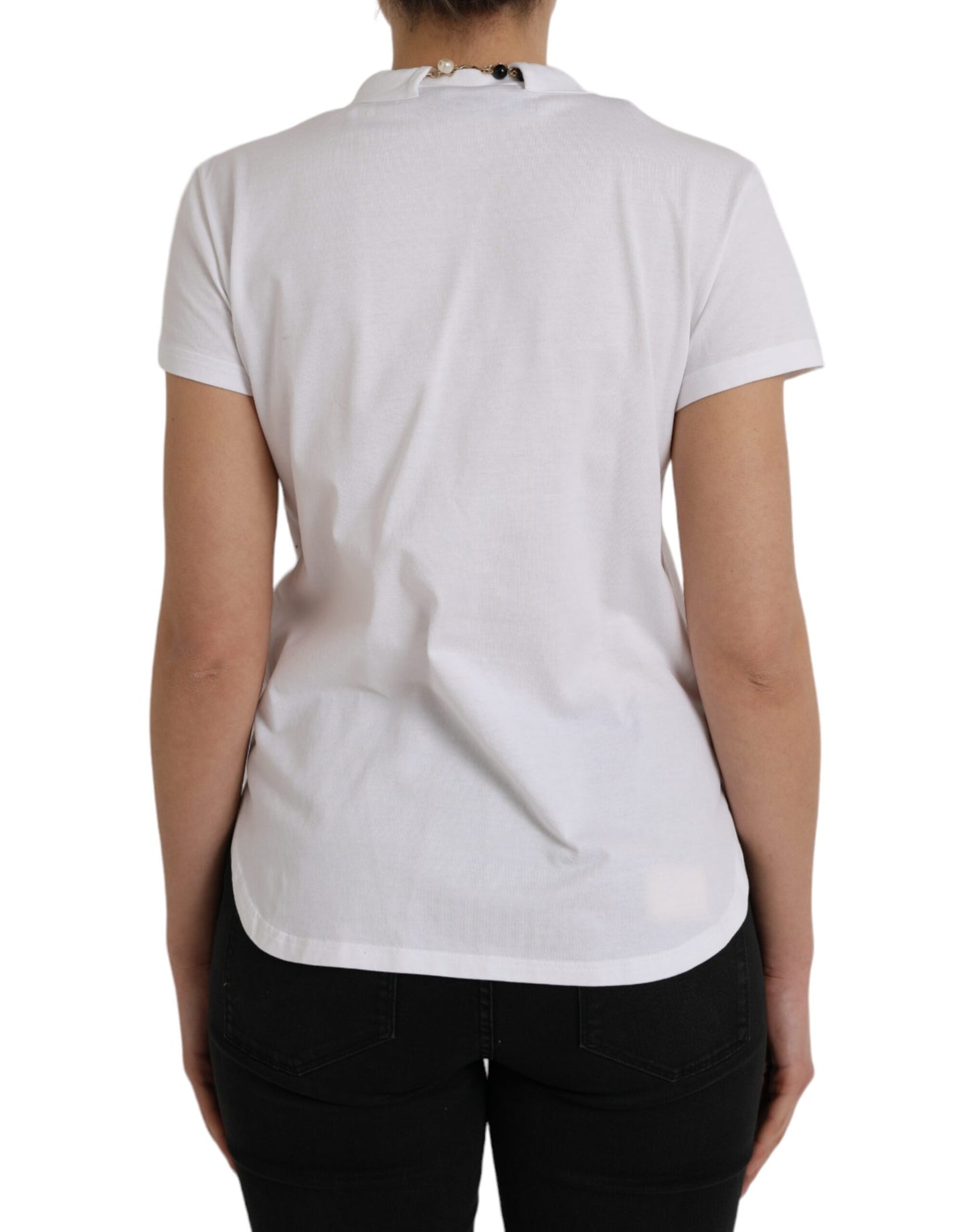 Dolce & Gabbana White Necklace T-shirt