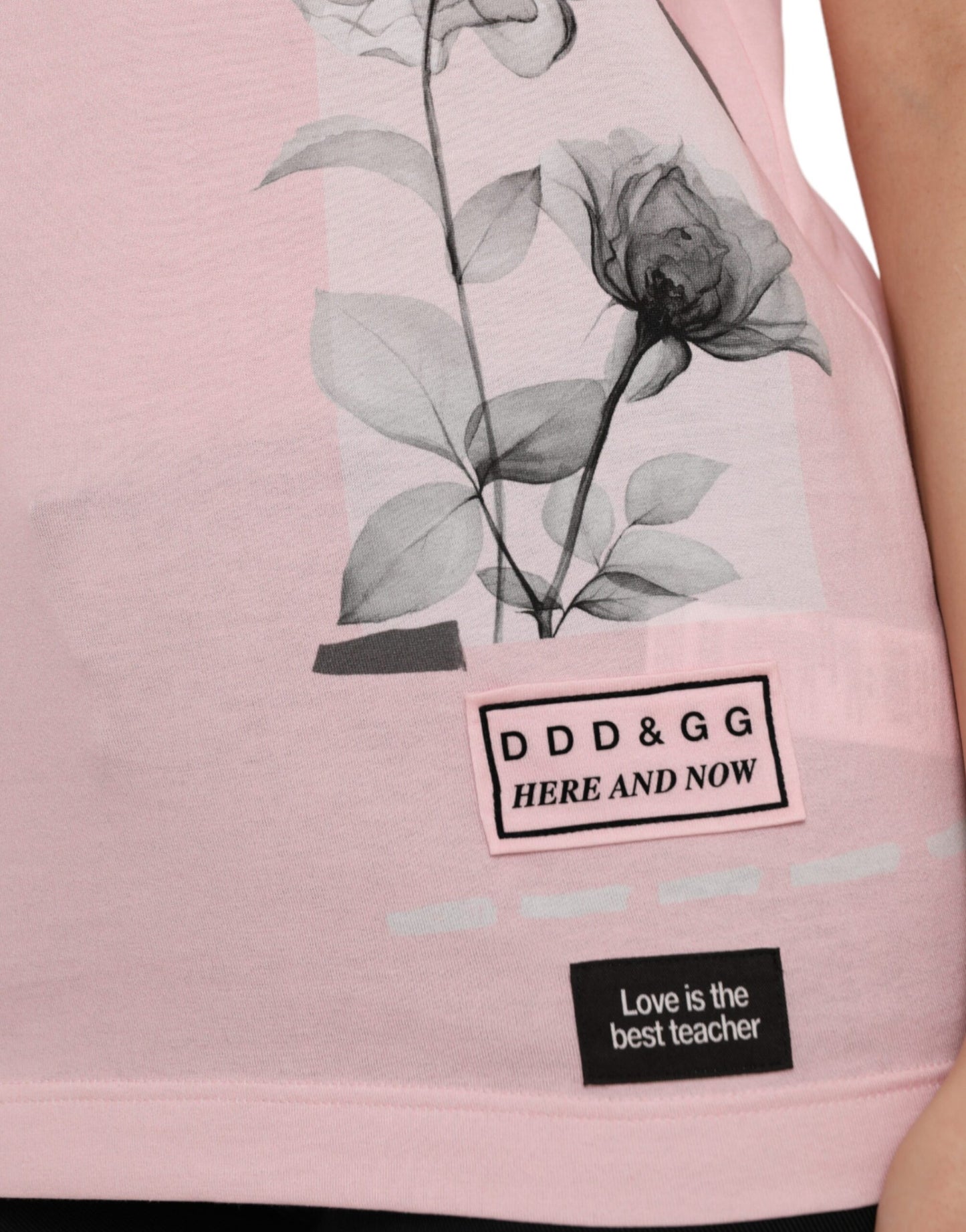 Dolce & Gabbana Pink Floral Print T-shirt