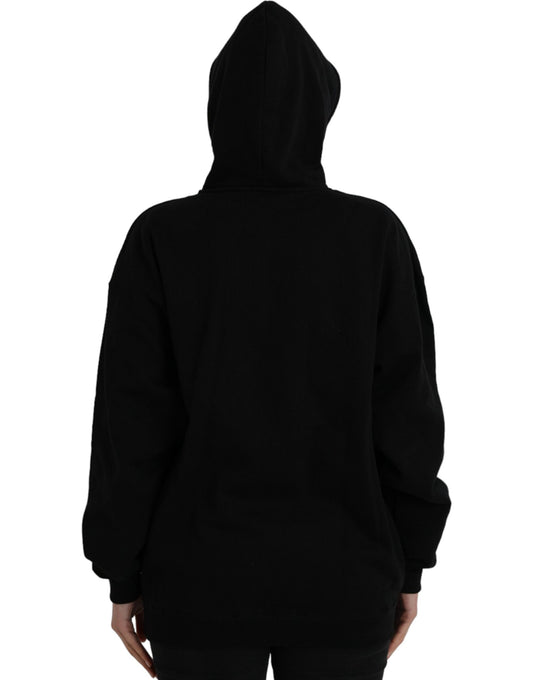 Balenciaga Black Logo Hooded Pullover Sweatshirt