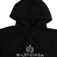 Balenciaga Black Logo Hooded Pullover Sweatshirt