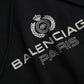 Balenciaga Black Logo Hooded Pullover Sweatshirt