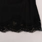 Dolce & Gabbana Black Floral Cutout Lace A-Line Skirt