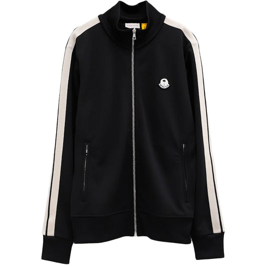 Moncler x Palm Angels Black White Athletic Zip Jacket