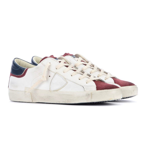 Philippe Model Elegant Leather Sneakers with Suede Accents