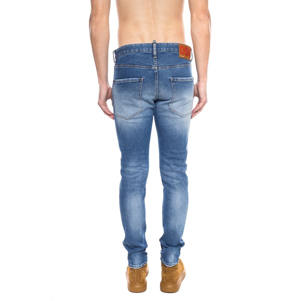 Dsquared² Blue Cotton Jeans & Pant