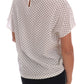 Dolce & Gabbana White Polka Dotted Silk T-shirt Top