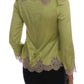 Dolce & Gabbana Green Silk Stretch Blouse Top