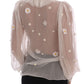 Dolce & Gabbana White Daisy Applique Silk Shirt