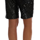 Dolce & Gabbana Black Sequined Fashion Shorts