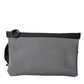 Dolce & Gabbana Gray Neoprene Logo Zip Waist Fanny Pack Belt Pouch Bag