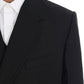 Dolce & Gabbana Black Wool Double Breasted Slim Fit Suit