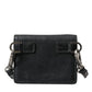 Dolce & Gabbana Black Leather Bifold Sling Women Card Holder Purse Wallet