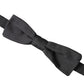 Dolce & Gabbana Black Silk Adjustable Neck Men Bow Tie