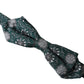 Dolce & Gabbana Green Silk Floral Adjustable Neck Men Bow Tie