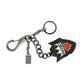 Dolce & Gabbana Black Prince Studs Logo Silver Brass Keychain Keyring