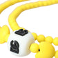 Dolce & Gabbana Yellow Beaded Chain DG Logo Charm Necklace