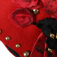 Dolce & Gabbana Red Crystal Gold Roses Brooch Embellished Hat