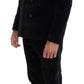 Dolce & Gabbana Black Velvet Slim Double Breasted Suit