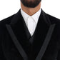 Dolce & Gabbana Black Velvet Slim Double Breasted Suit