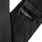 Dolce & Gabbana Black Polka Dot Silk Adjustable Men Tie