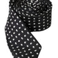 Dolce & Gabbana Black Patterned 100%Silk Adjustable Tie