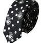 Dolce & Gabbana Black Heart Polka Dot Adjustable Tie