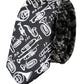 Dolce & Gabbana Black Trumpet Print Silk Adjustable Tie