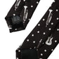 Dolce & Gabbana Black Guitar Print Silk Adjustable Tie