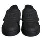 Dolce & Gabbana Black Leather Slip On Low Top Sneakers Shoes