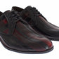 Dolce & Gabbana Black Bordeaux Leather Dress Formal Shoes