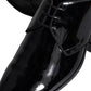 Dolce & Gabbana Black Calfskin Leather Derby Men Dress Shoes