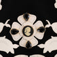 Dolce & Gabbana Black White Baroque Floral Crystal Pencil Skirt