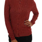 Dolce & Gabbana Red Wool Top Cardigan Sweater