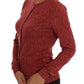 Dolce & Gabbana Red Wool Top Cardigan Sweater