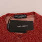 Dolce & Gabbana Red Wool Top Cardigan Sweater