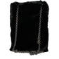 Dolce & Gabbana Black Faux Fur Silver Chain Crossbody Shoulder Bag