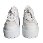 Dolce & Gabbana White Silver Chunky Platform Sneakers Shoes