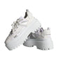 Dolce & Gabbana White Silver Chunky Platform Sneakers Shoes