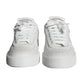 Dolce & Gabbana White Miami Leather Low Top Sneakers Shoes