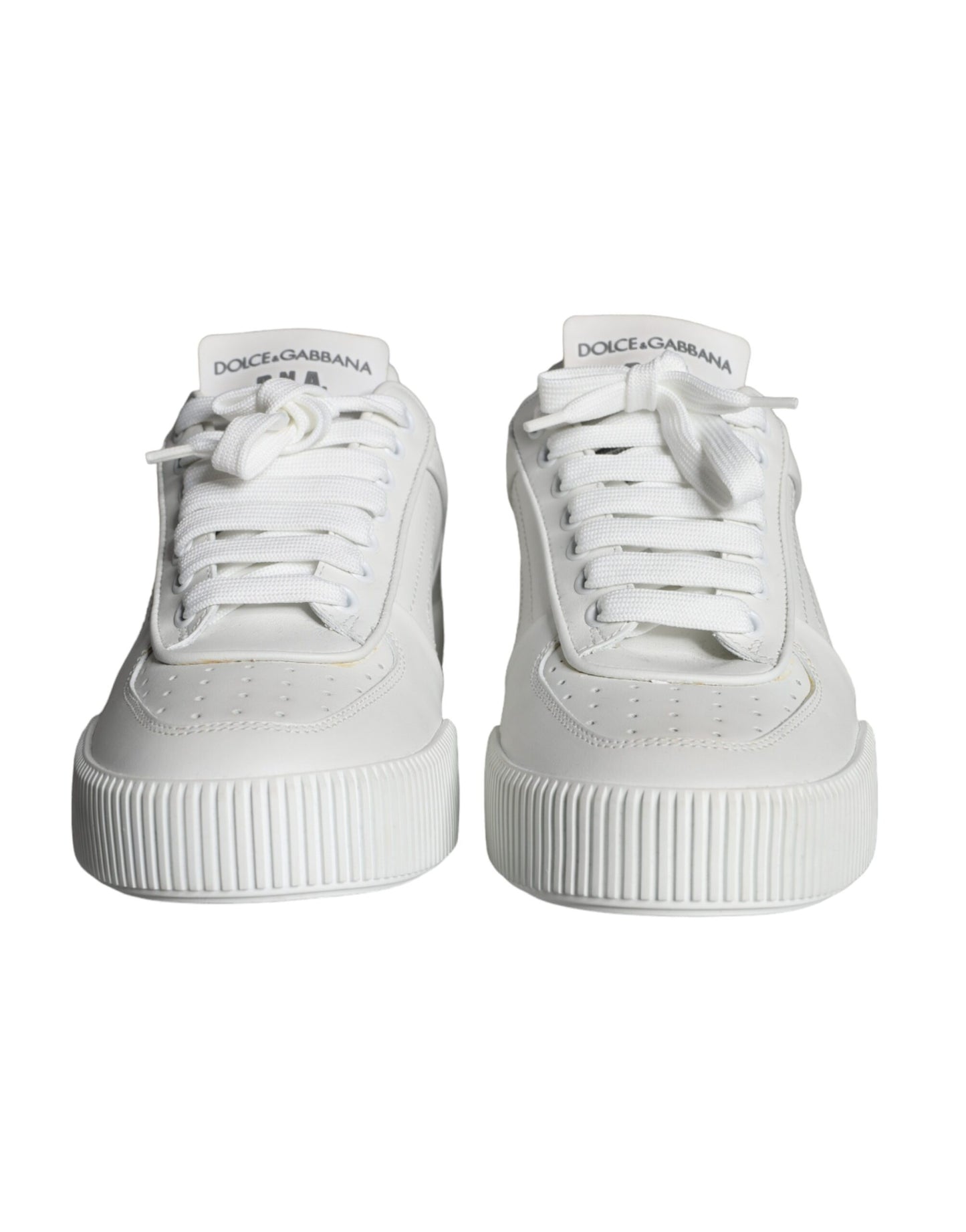 Dolce & Gabbana White Miami Leather Low Top Sneakers Shoes