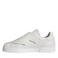 Dolce & Gabbana White Leather Slip On Low Top Sneakers Shoes