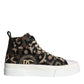 Dolce & Gabbana Multicolor Camouflage High Top Sneaker Shoes