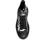 Dolce & Gabbana Black White Zebra High Top Men Sneaker Shoes